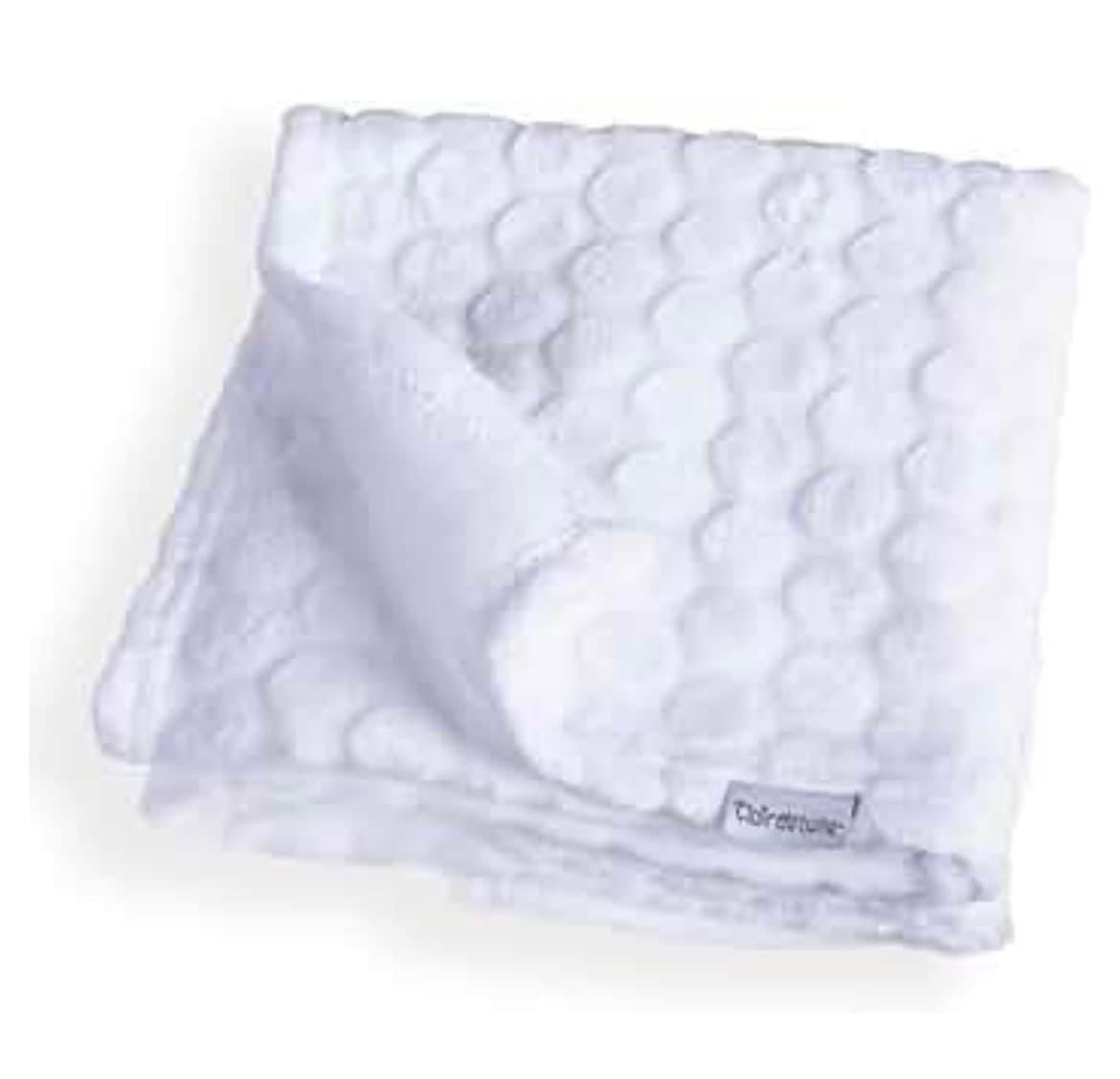 Personalised Embroidered Clair de Lune Baby Blanket – Pink, Blue or White