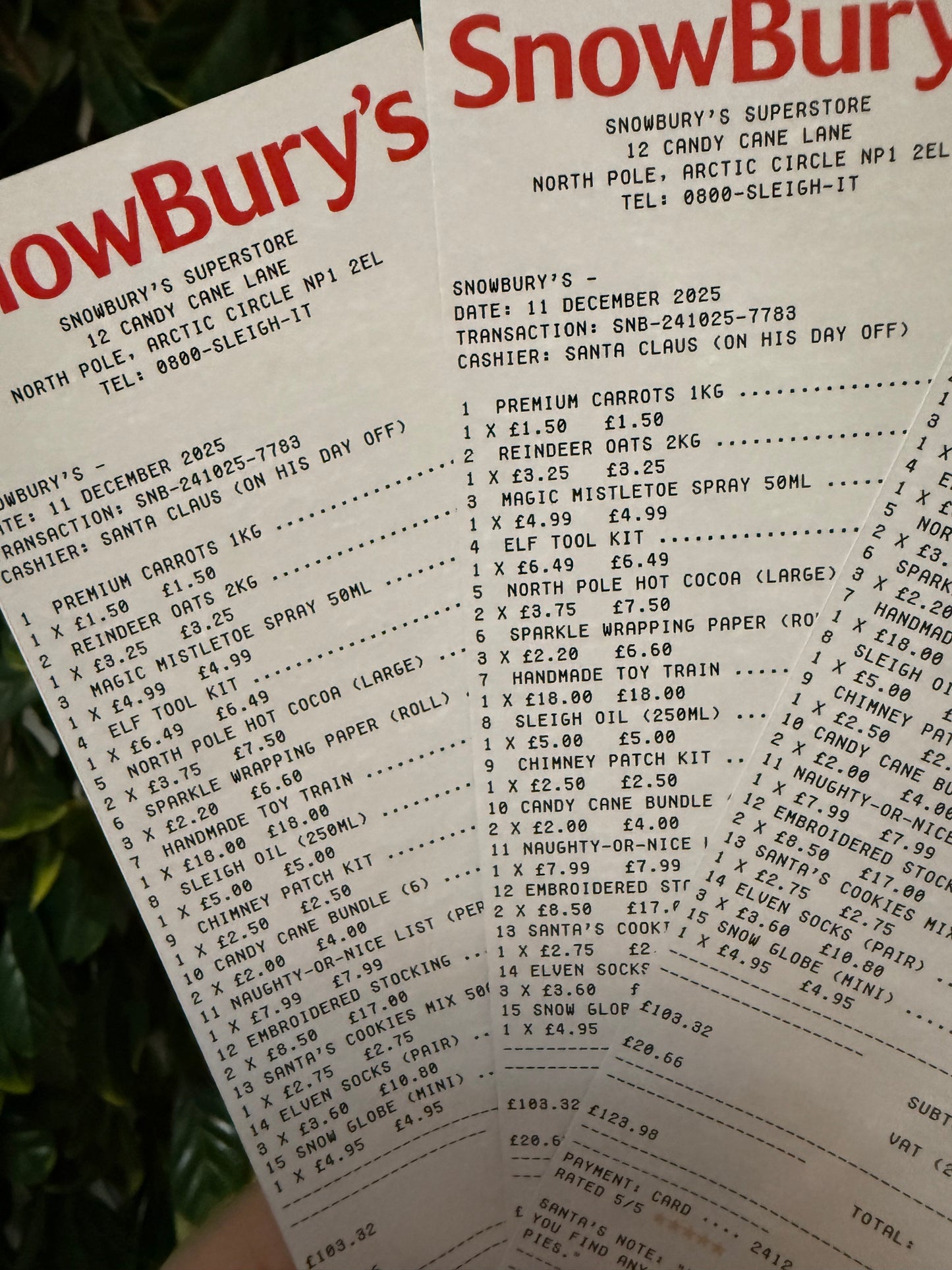 Santa’s Lost Receipt – Official Snowburys Edition | Fun Christmas Surprise for Kids