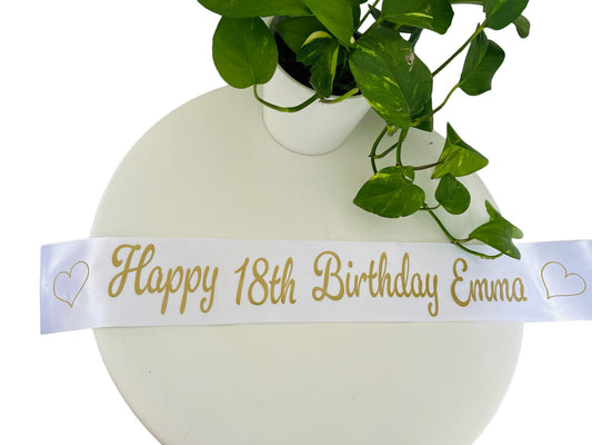 Birthday sash