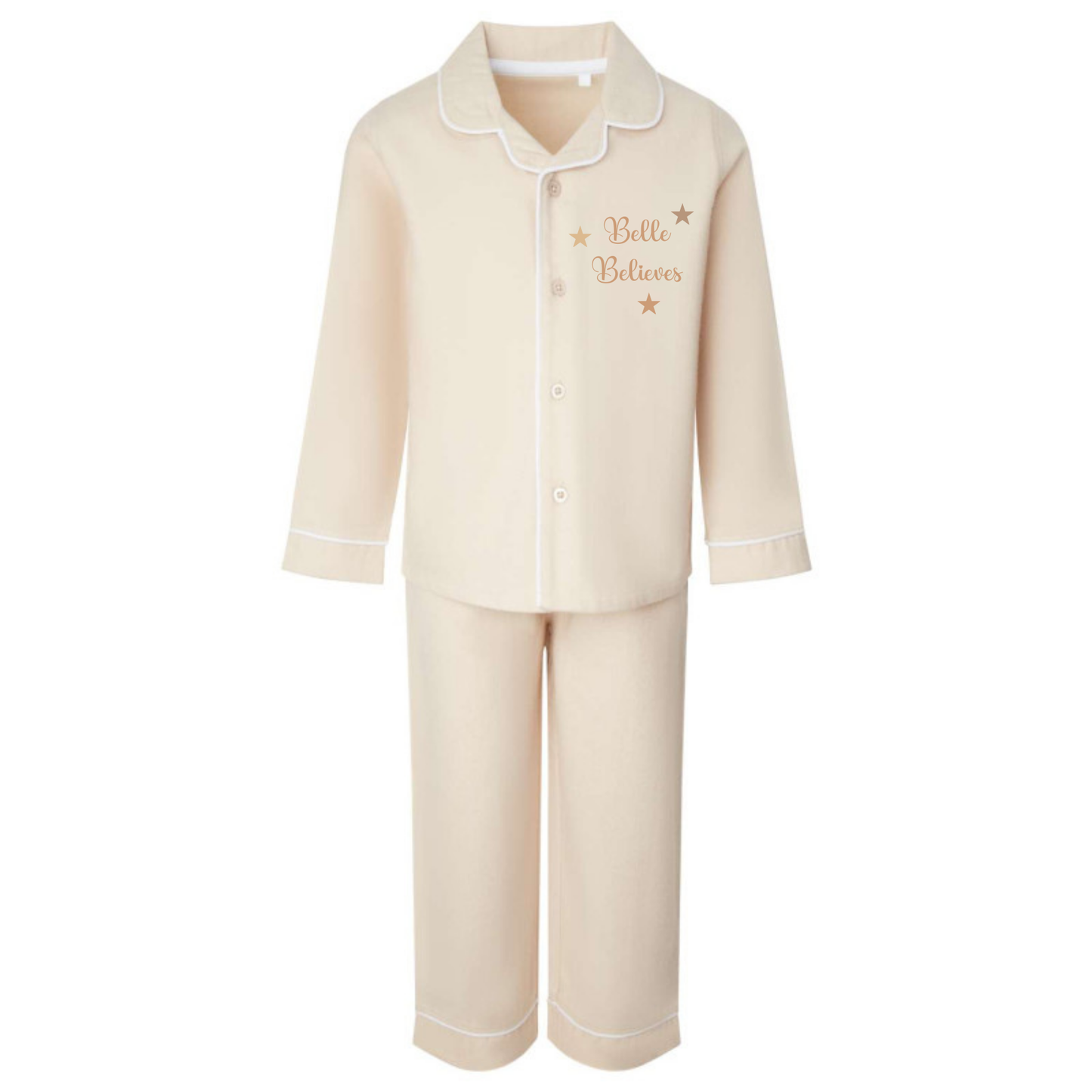 Beige Christmas pyjamas - believes