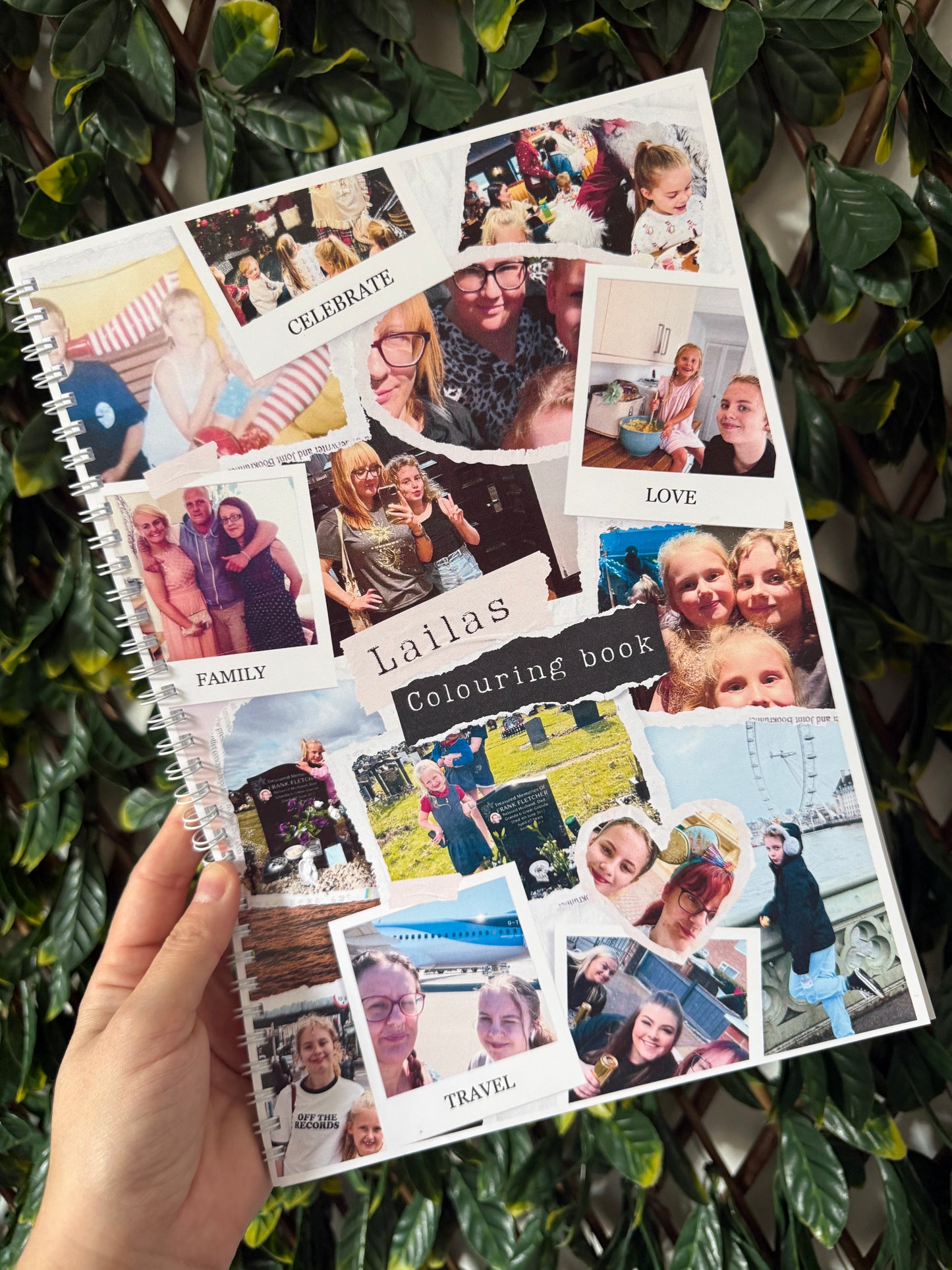 Custom photo colouring book