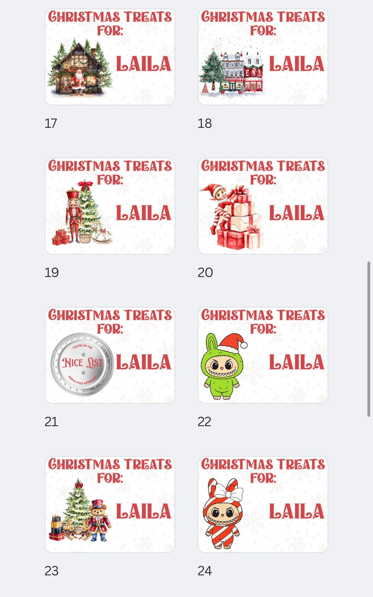 Christmas treat box - all designs