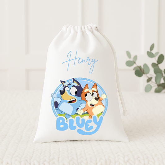 Bluey drawstring bag