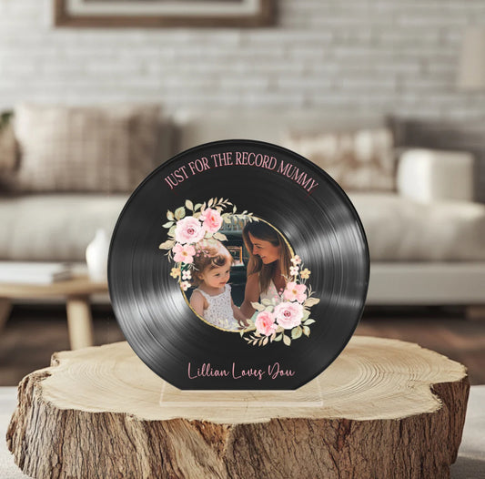 Flower vinyl record stand