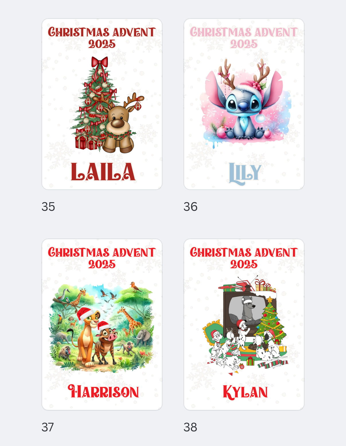 Christmas advent book 2025 - all designs