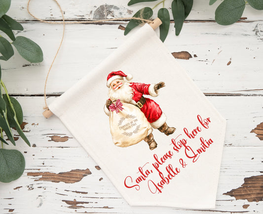 Santa and his sack - pennant