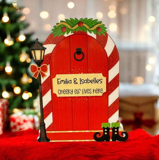 Christmas magic elf door