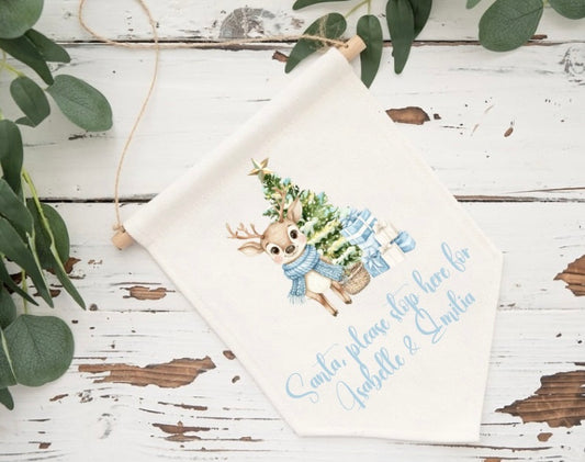 Blue reindeer - pennant