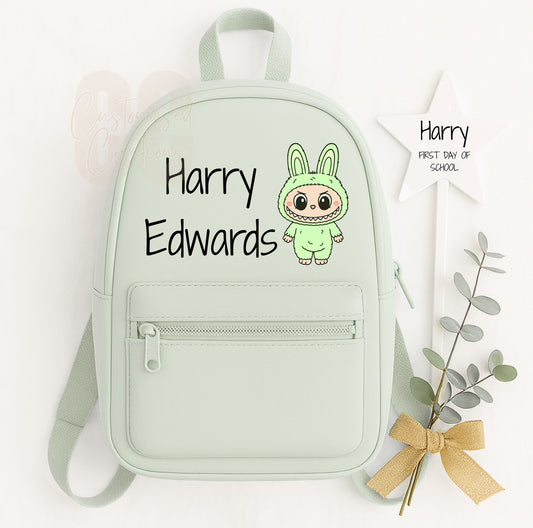 Green 7l Labubu backpack