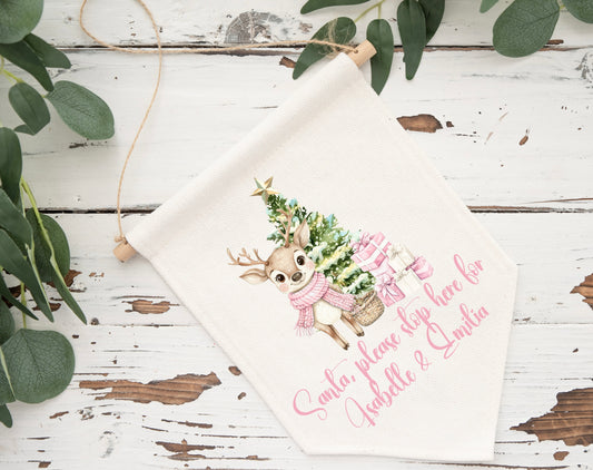 Pink reindeer - pennant