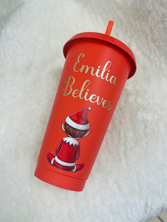 Believes, elf 24oz cold cup
