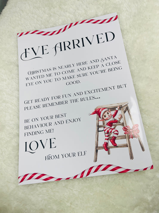 Ive arrived elf letter