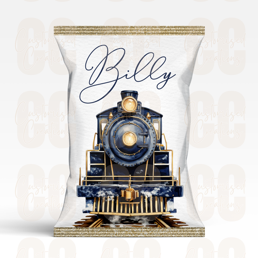Christmas treat packet - navy train