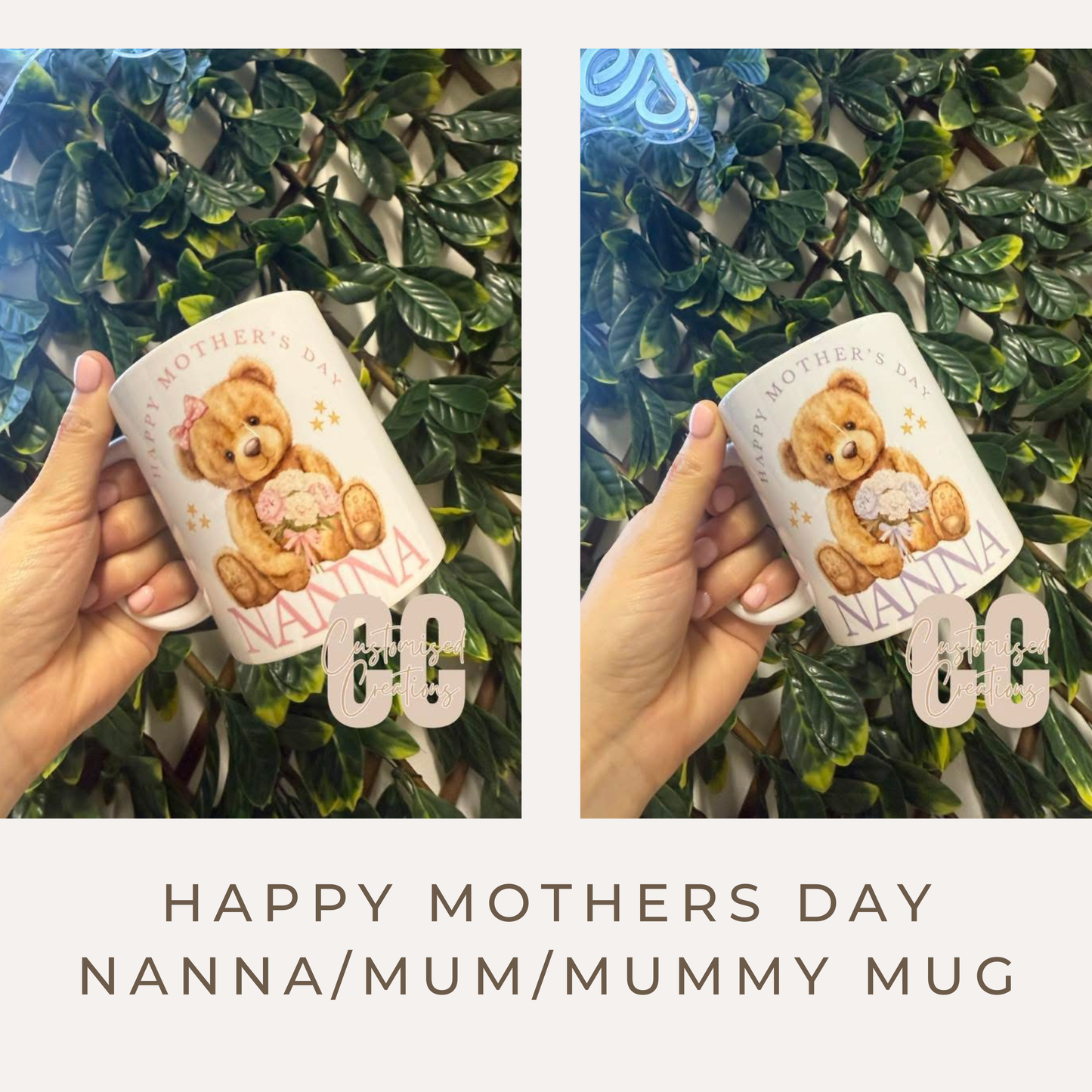 Blue Or Pink Bear Mothers Day Mug