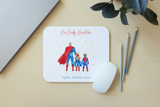 Superhero PU leather mouse mat