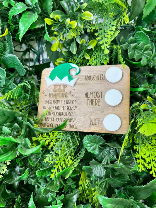 Christmas elf report card