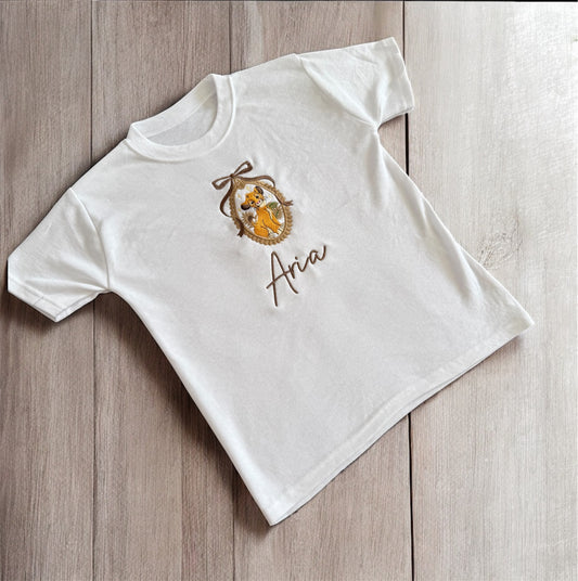 Embroidered Simba lion tshirt