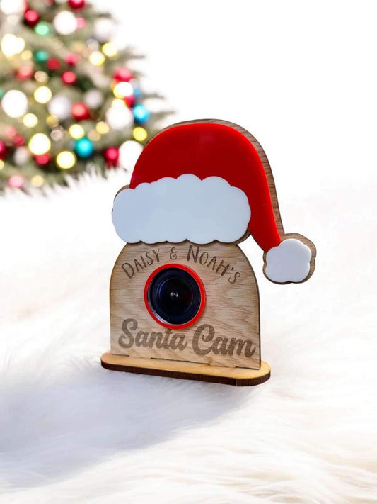 Wooden and acrylic Santa cam