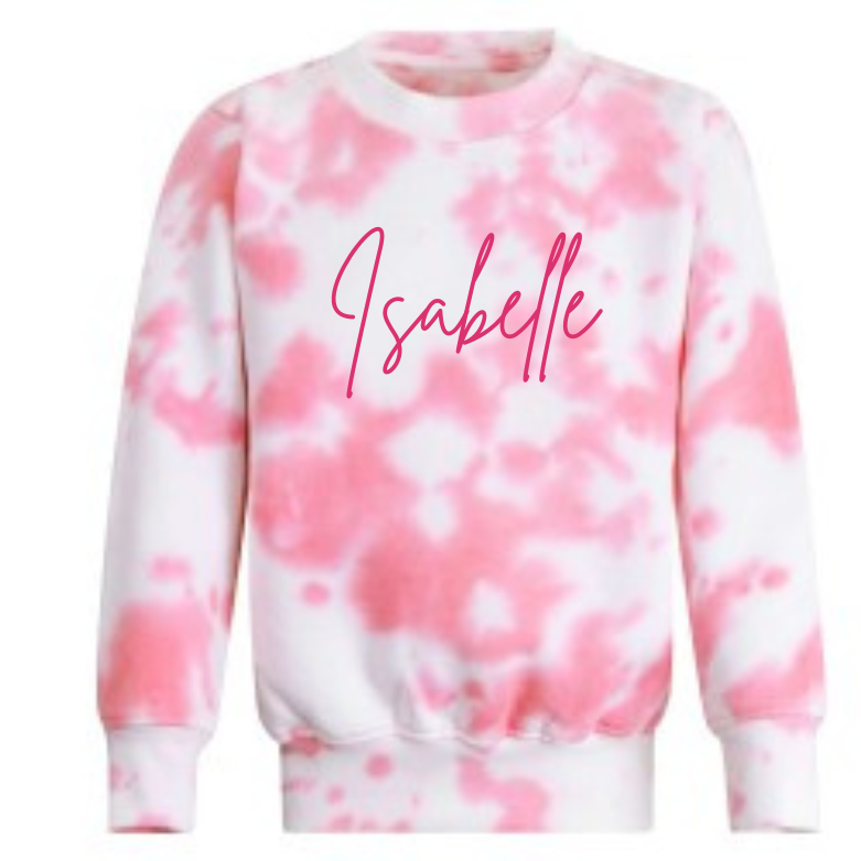 Embroidered tie dye sweatshirt