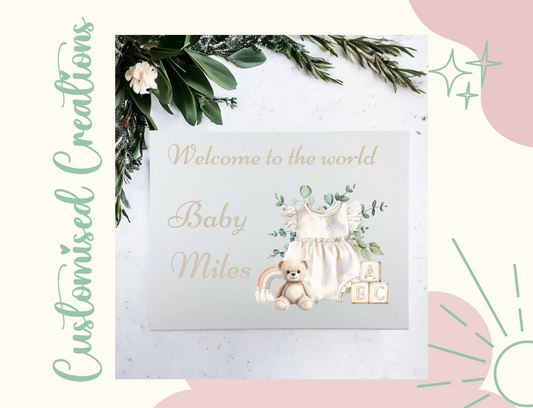 New baby girl magnetic gift box