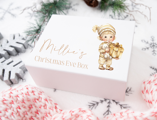 Gold Boy Christmas Eve gift box