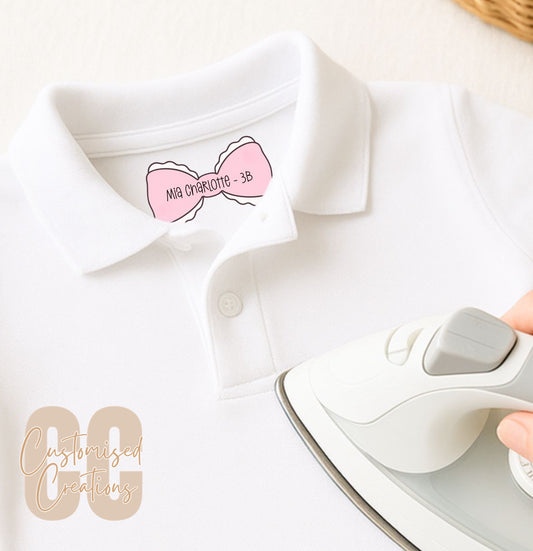 Bow name labels - iron on