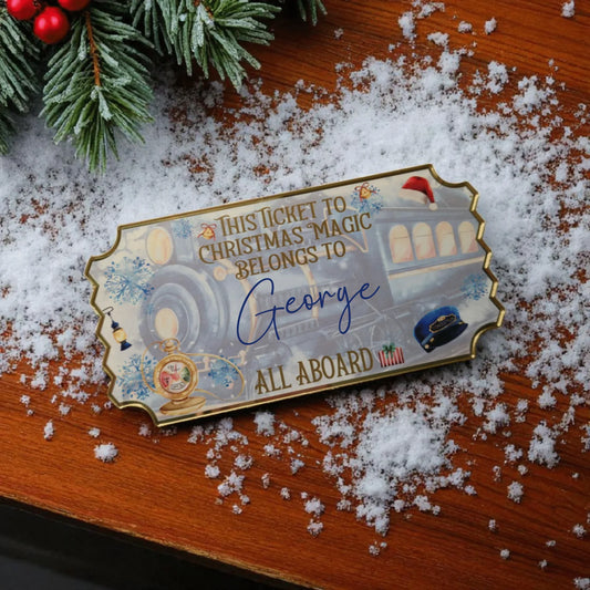 Arcylic polar express ticket
