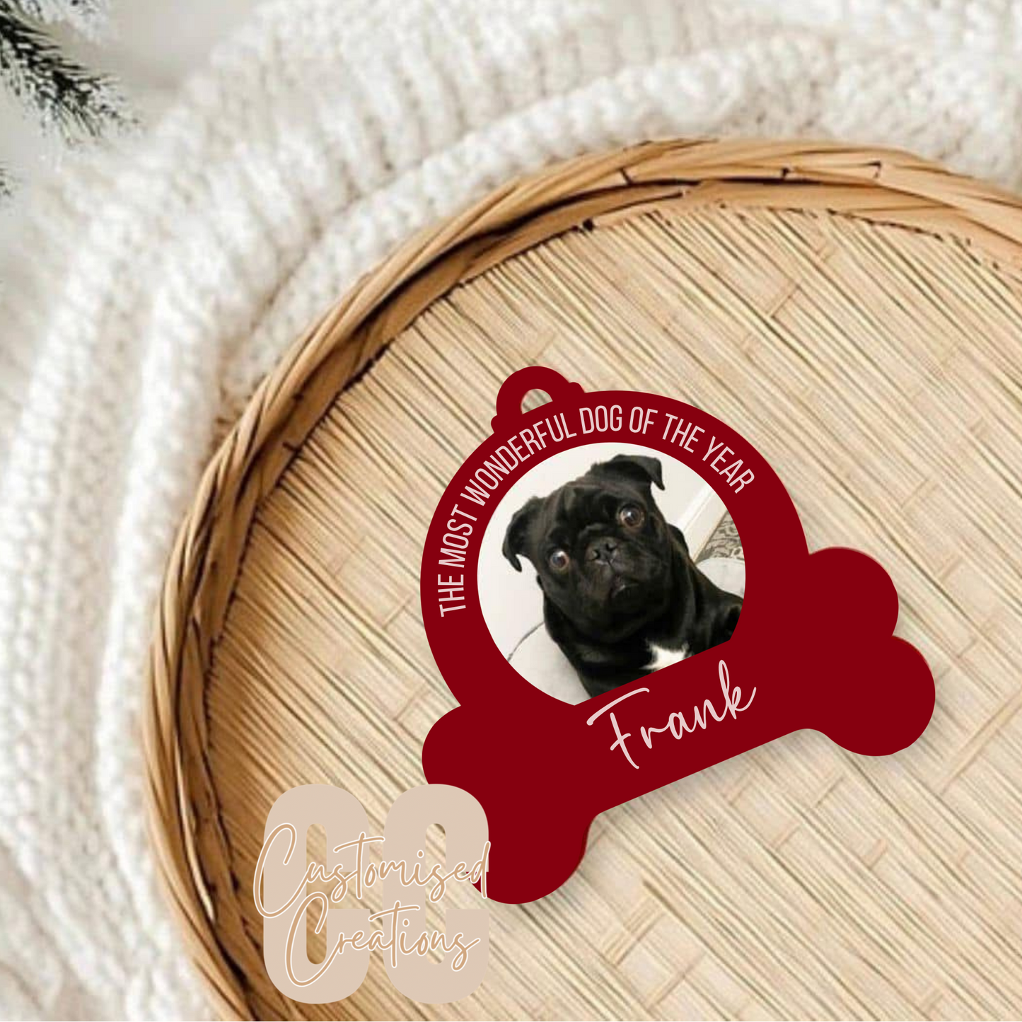 Dog Christmas bauble