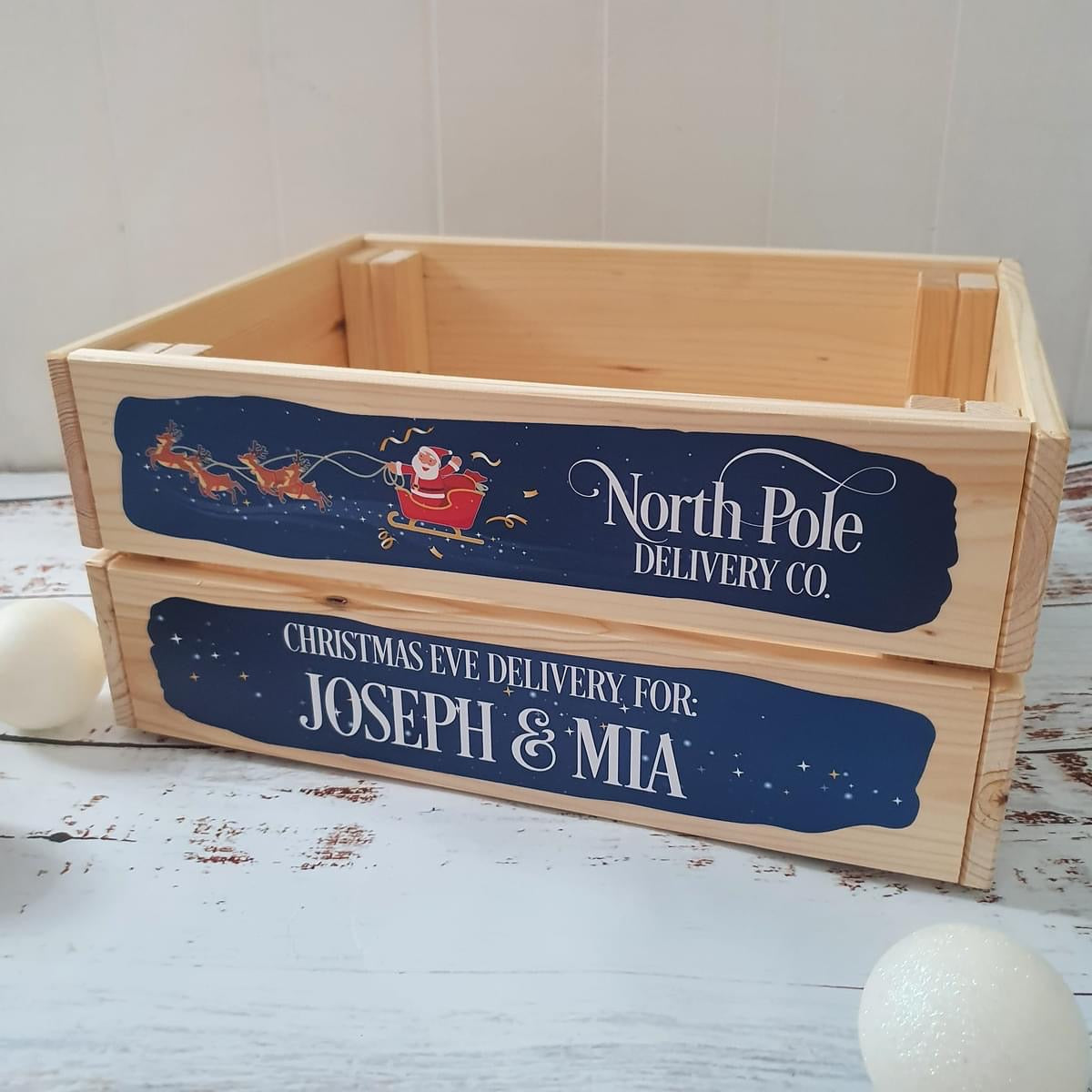 North Pole Christmas Eve crate