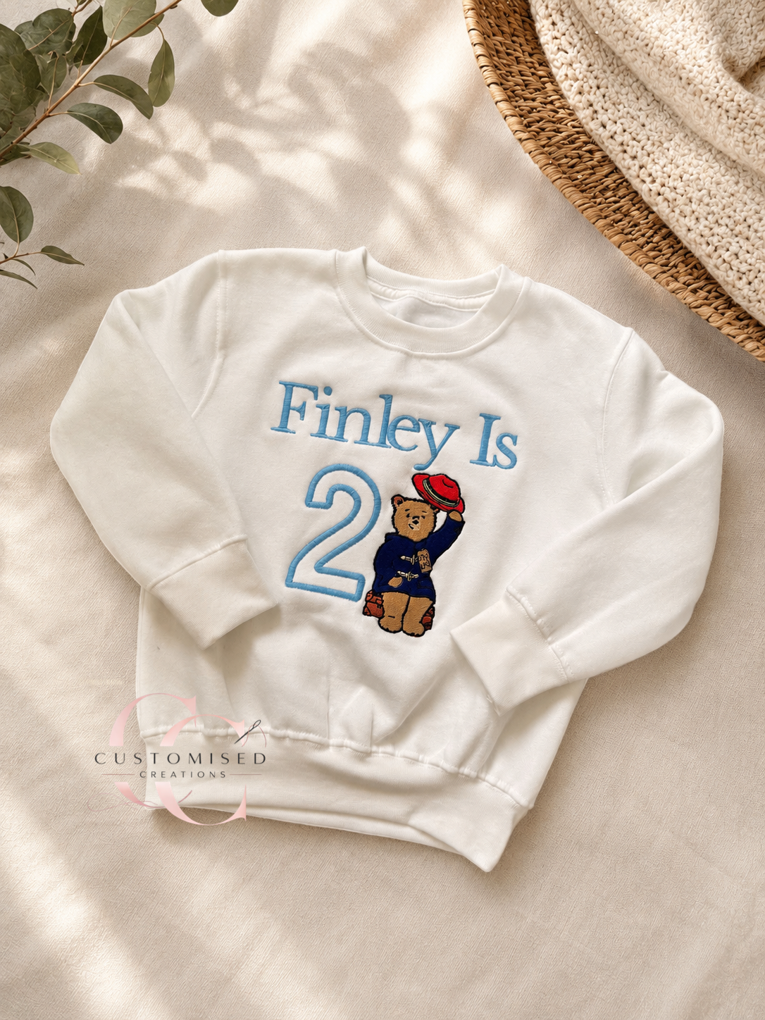 Embroidered birthday sweatshirt - any design