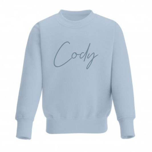 Embroidered sweatshirt - dusty blue