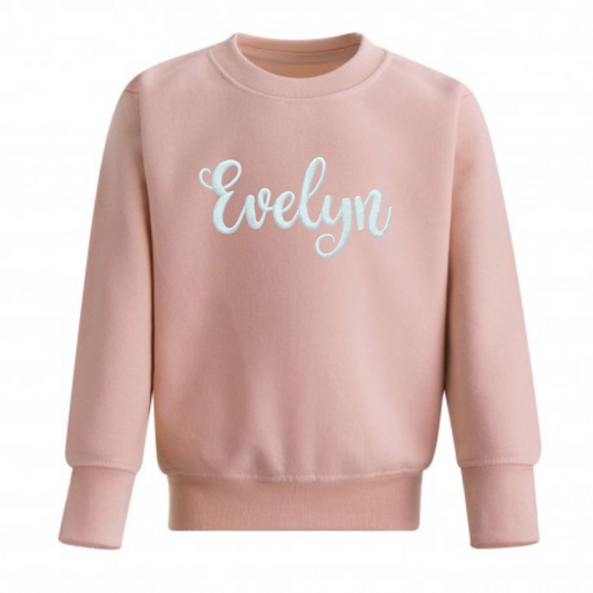 Embroidered sweatshirt -  dusty pink