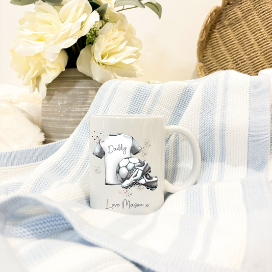 Grey football strip mug and/or coaster