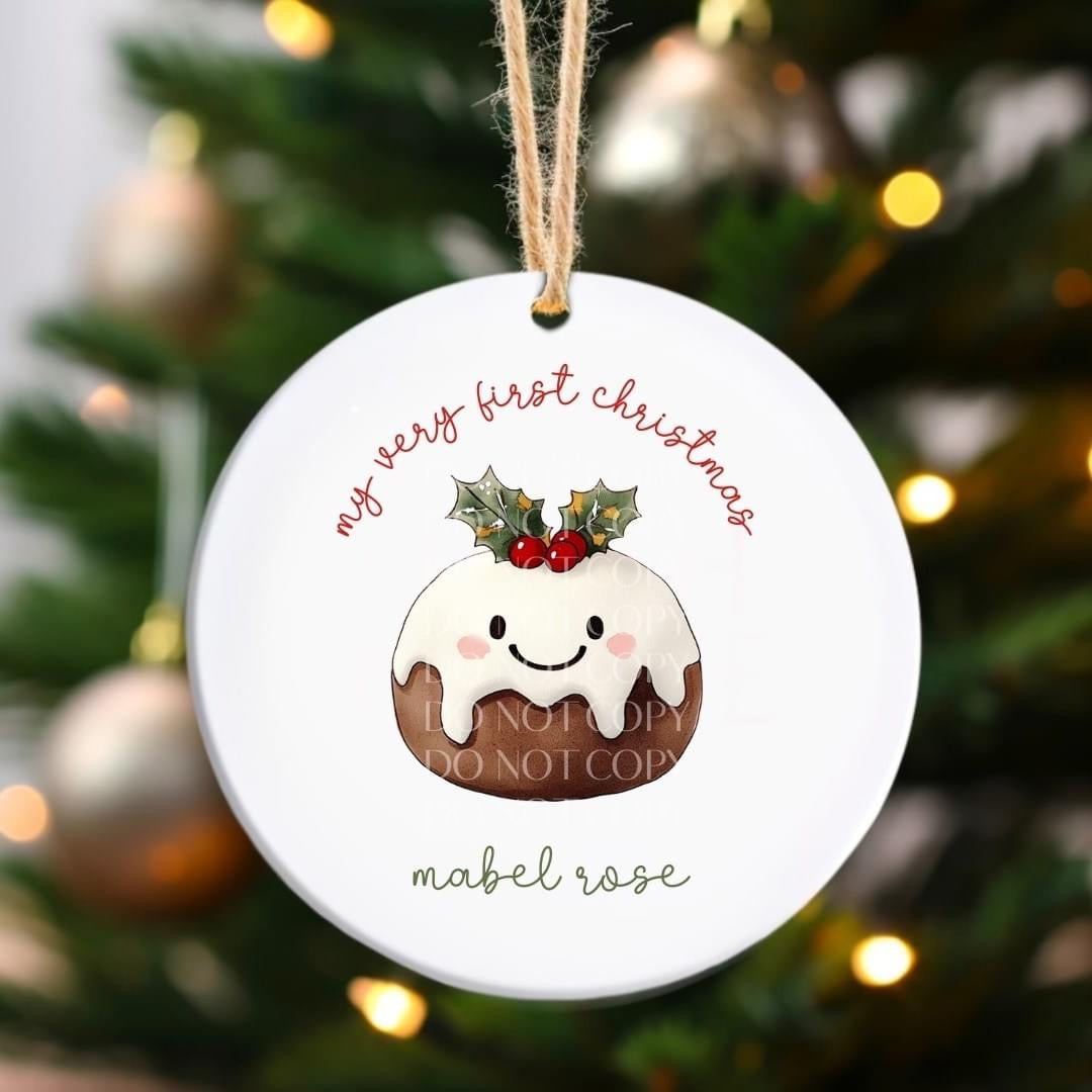 Babies very 1st Christmas pudding bauble