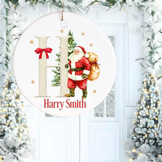 Santa initial bauble