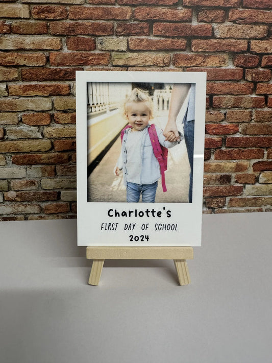 Back to school Polaroid with easel