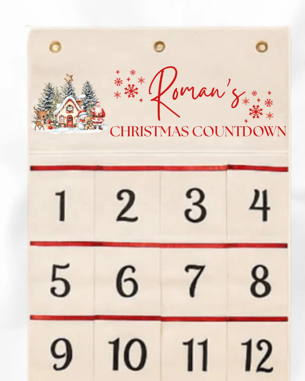 Christmas countdown calendar - Santa scene