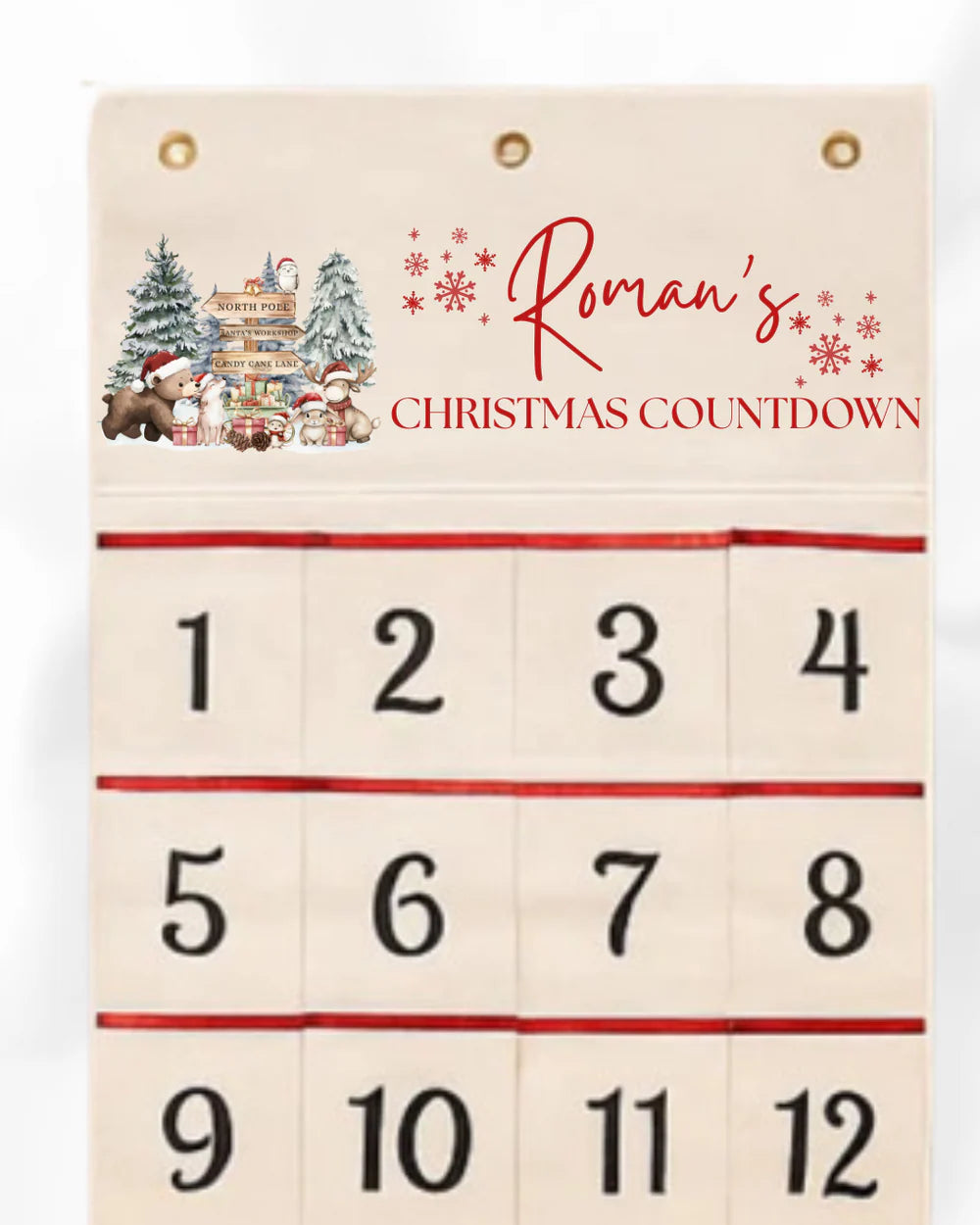 Christmas countdown calendar - Christmas  scene