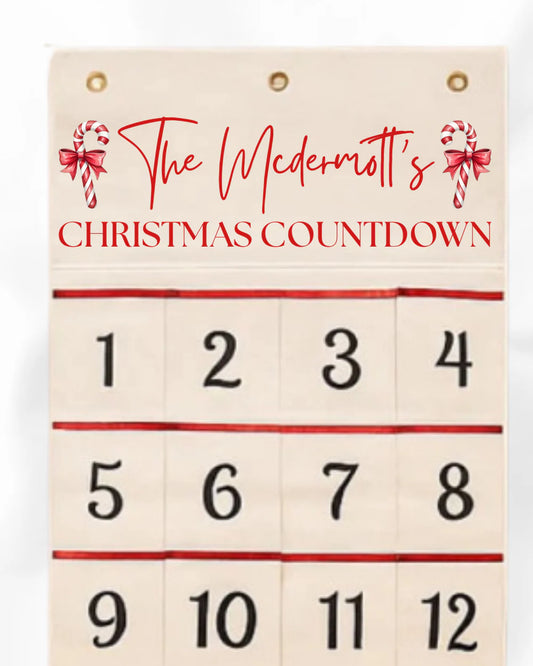 Christmas countdown calendar - Candy cane