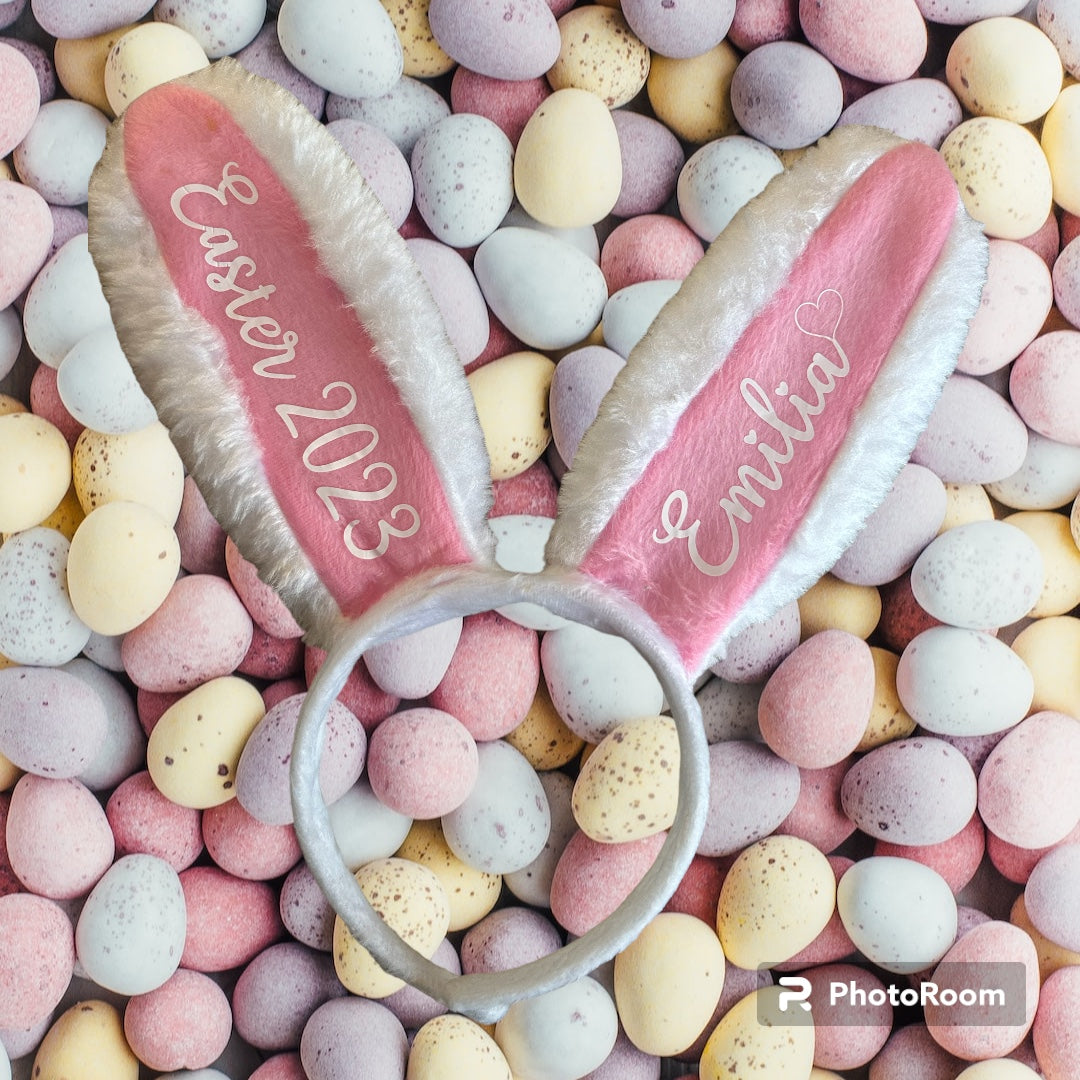 PINK Easter bunny headbands