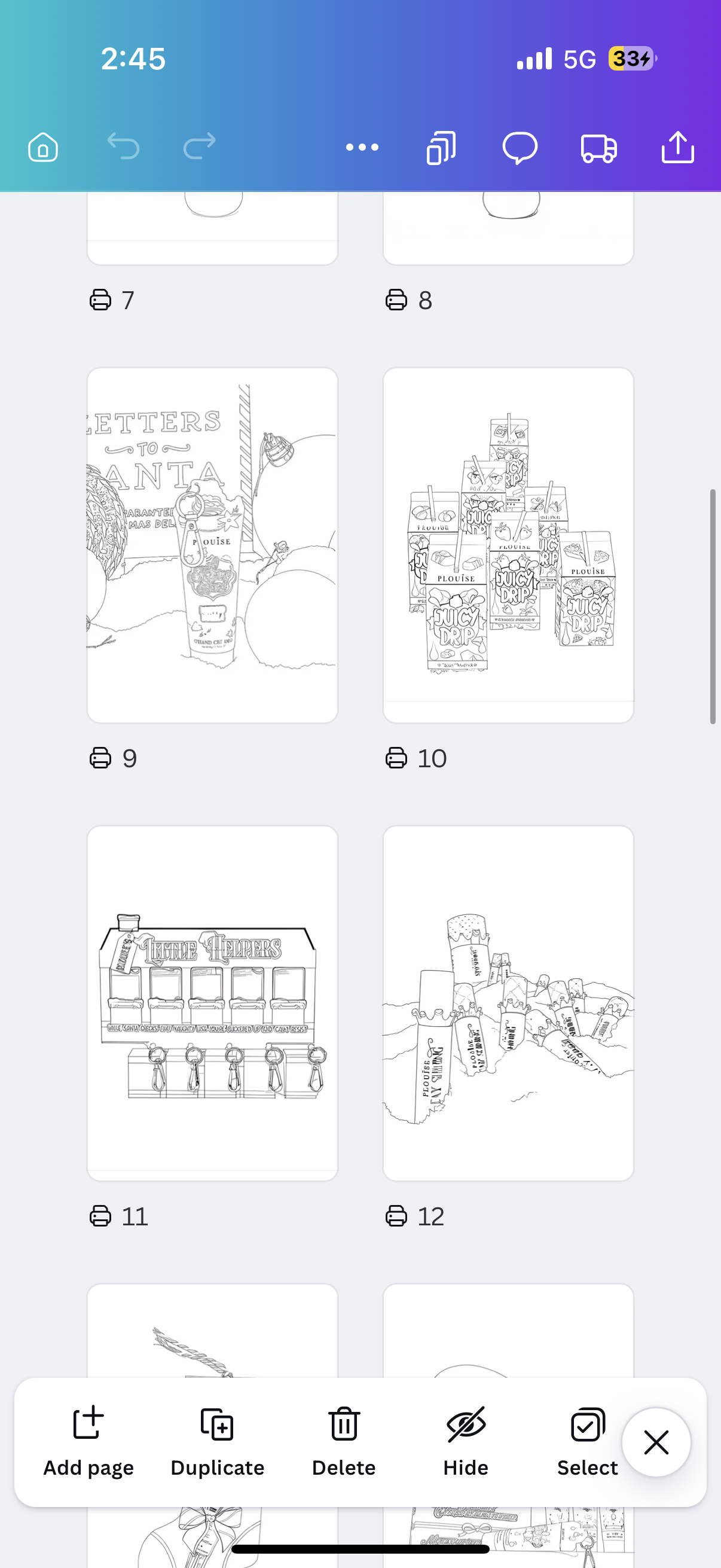 P Louise christmas colouring book physical book