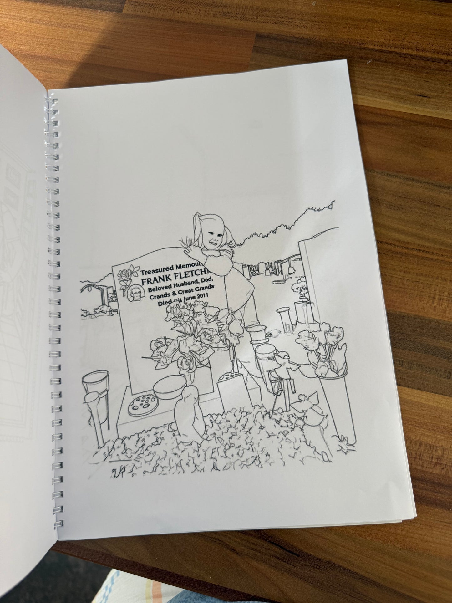 Custom photo colouring book