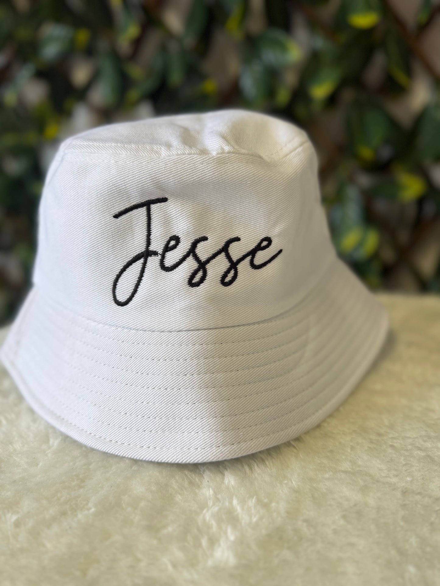 Children’s embroidered bucket hat - all colours