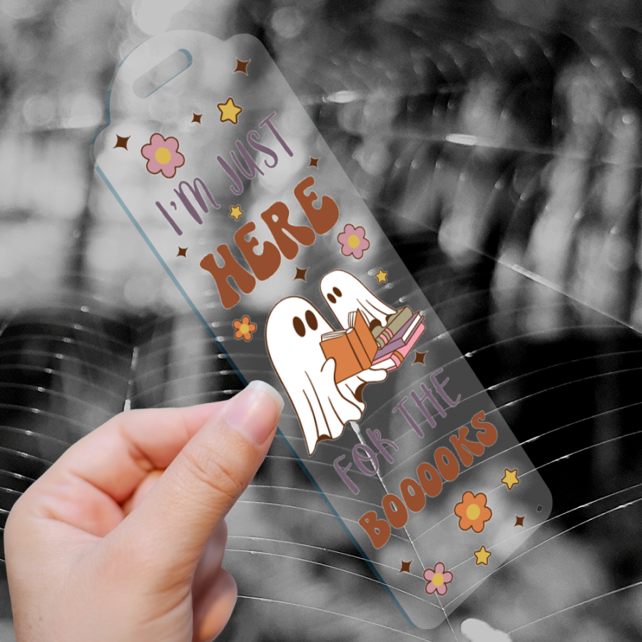 Halloween- im just here for the booooks bookmark