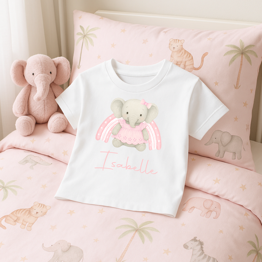 Pink elephant tshirt