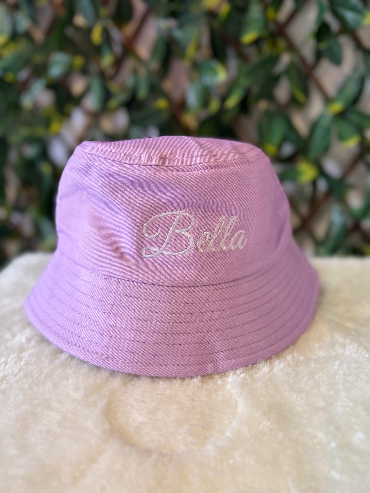 Children’s embroidered bucket hat - all colours