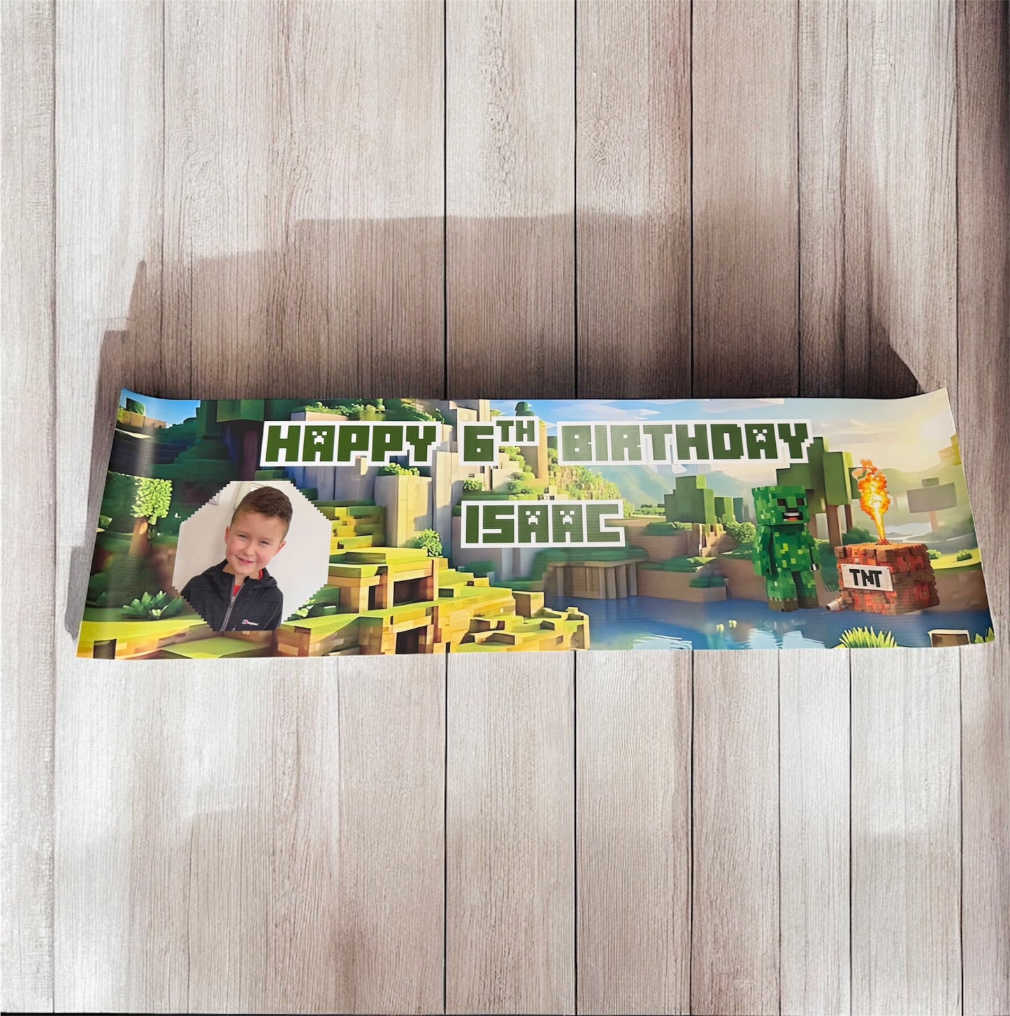 Birthday PVC UV banner 28cm x 90cm - any design