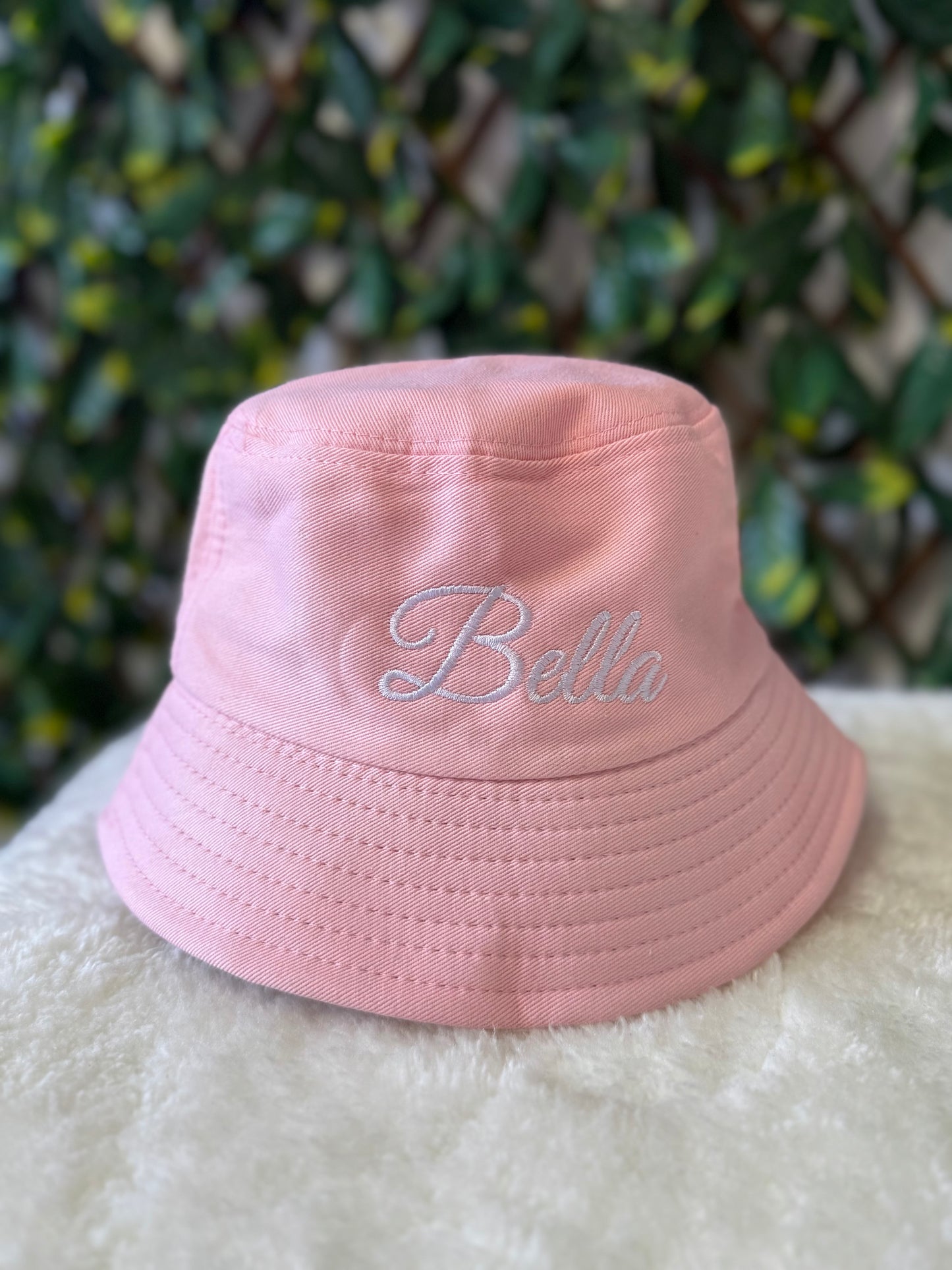 Children’s embroidered bucket hat - all colours