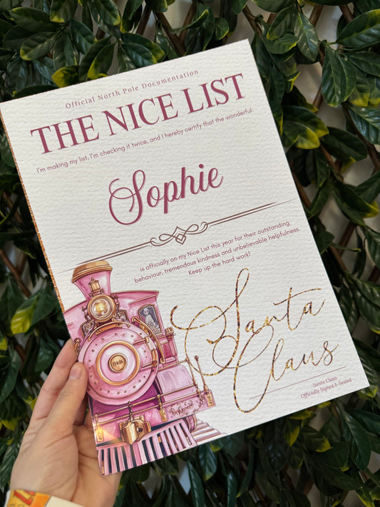 Nice list certificate - all designs