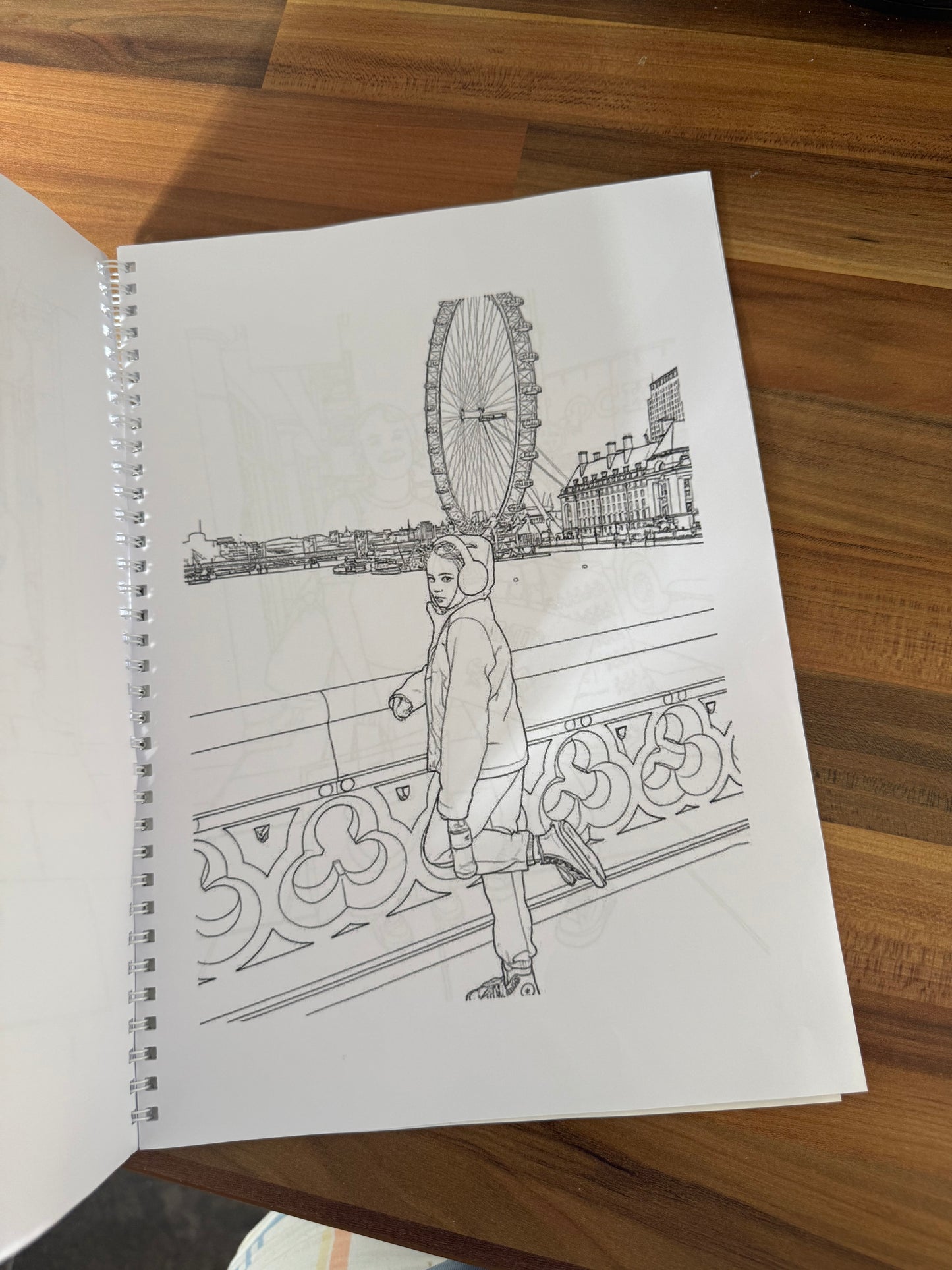 Custom photo colouring book